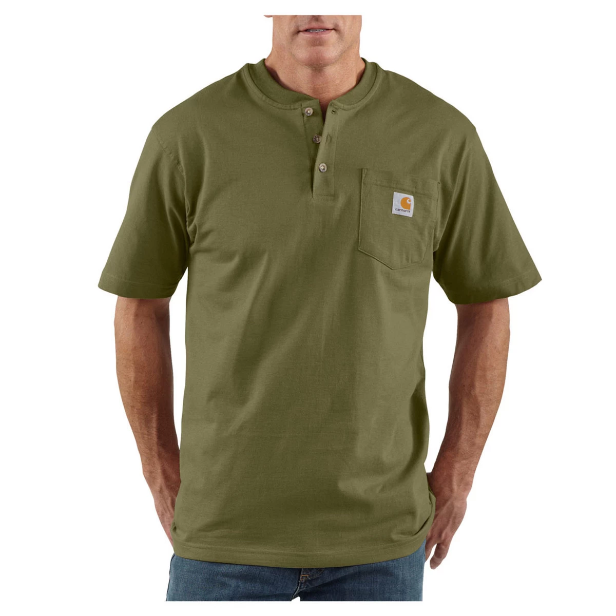 Carhartt Men's Short Sleeve Workwear Henley - K84 4 Carhartt Men's Short Sleeve Workwear Henley - K84 - Image 2