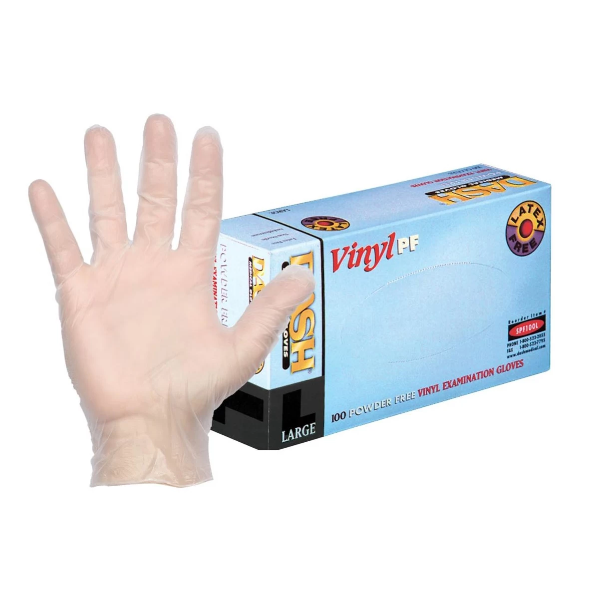 Dash DASH Vinyl PF Exam Gloves - Clear - 3.1 Mil - Case Of 1000 3 Dash DASH Vinyl PF Exam Gloves - Clear - 3.1 Mil - Case Of 1000