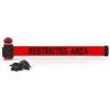 Banner Stakes 7' Wall-Mount Retractable Belt With Red Strobe Light, Red "Restricted Area" - MH7007L -Work Safety Equipment Shop bqu32z8vfml0g4bpbs8i 25702.1702988148