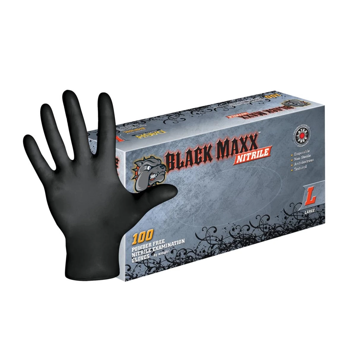 Dash Black Maxx Nitrile Exam Gloves - Black - 5.9 Mil - Case Of 1000 3 Dash Black Maxx Nitrile Exam Gloves - Black - 5.9 Mil - Case Of 1000
