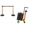 Banner Stakes 75' Barrier System With Cart, 5 Bases, Retractable Belts And Posts; Orange "Danger - Forklift Traffic" - PL4017 -Work Safety Equipment Shop dff84wlaa58hezwrwsff 28402.1702989283