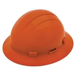 ERB Safety Americana Full Brim Slotted Hard Hat 4-Point Ratchet Suspension