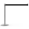 Banner Stakes 7' Retractable Belt Barrier Set With Base, Chrome Post And Blank Black Belt - AL6108C -Work Safety Equipment Shop edhvbwah7kj9oxnumh9h 52168.1702985455