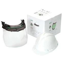 MSA V-Gard Accessory System Kit With V-Gard Cap, White, For Slotted Caps W/Clear PC Visor - 10118695