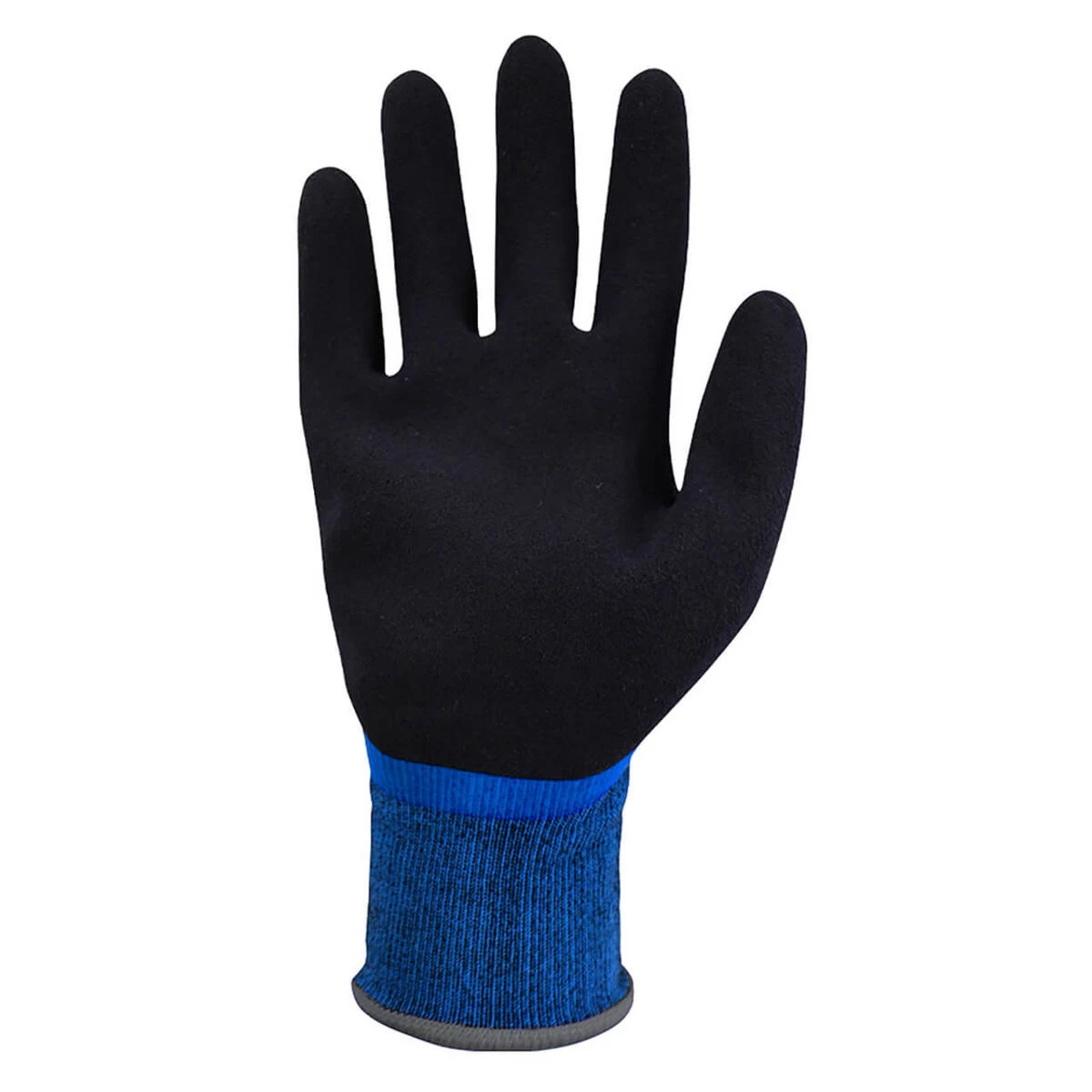 General Electric Waterproof Double Dipped Sandy Latex Coated Gloves - Black/Blue - GG211 - Single Pair 4 General Electric Waterproof Double Dipped Sandy Latex Coated Gloves - Black/Blue - GG211 - Single Pair - Image 2