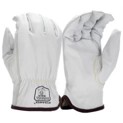 Pyramex GL3003CK Premium Grain Goatskin Leather Driver Para-Aramid A7 Cut Gloves