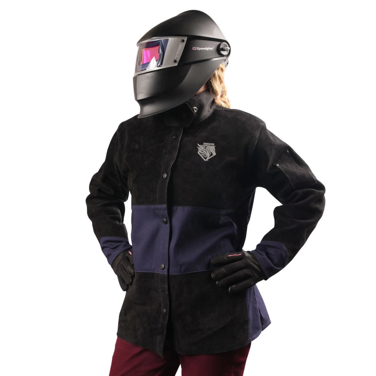 AngelFire Women's Hybrid Welding Jacket, Navy & Black - JH1515-NB 5 AngelFire Women's Hybrid Welding Jacket, Navy & Black - JH1515-NB - Image 3