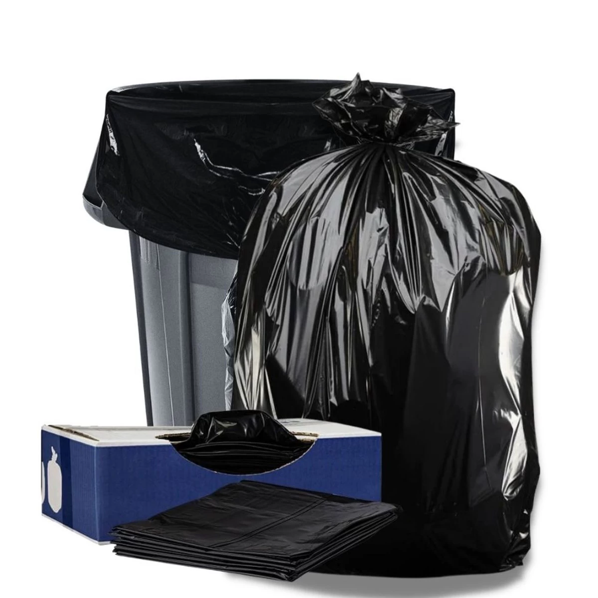 42 Gallon Contractor Trash Bags - Black, 50 Bags - 4 Mil 3 42 Gallon Contractor Trash Bags - Black, 50 Bags - 4 Mil