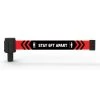 Banner Stakes 15' Long Retractable Barrier Belt, Black "Stay 6FT Apart"; Pack Of 5 - PL4171 -Work Safety Equipment Shop gssakip5mg4cfguqz9x5 95570.1702998263