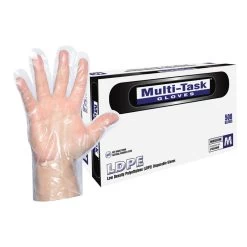 Dash Multi-Task Polyethylene Gloves - Clear - 0.4 Mil - Case Of 5000