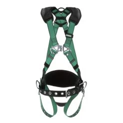 MSA V-FORM Construction Harness With Back & Hip D-Rings And Tongue Buckle Leg Straps