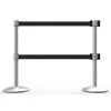 Banner Stakes 14' Dual Retractable Belt Barrier System With Bases, Matte Posts And Blank Black Belts - AL6208M-D -Work Safety Equipment Shop gyplcb4pucv8oypmw4af 39481.1702987027