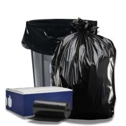 64 Gallon Toter Compatible Trash Bags - Black, 50 Bags (5 Rolls Of 10) - 2 Mil