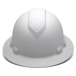 Pyramex Ridgeline Full Brim Hard Hat 4-Point Ratchet Suspension - HP54116 - Matte White Graphite -Work Safety Equipment Shop hrkrmwym217w3nsp90kj 35876.1702978498