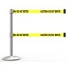 Banner Stakes 7' Dual Retractable Belt Barrier Set With Base, Matte Post And Yellow "Caution - Do Not Enter" Belt - AL6102M-D -Work Safety Equipment Shop hyin1vwerg6fxkjykgfu 41577.1702984830