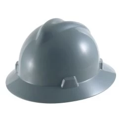 MSA V-Gard Full Brim Hard Hat With Fas-Trac III Suspension