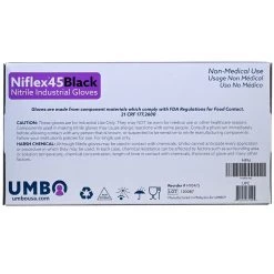 UMBO Niflex45 Black Nitrile Disposable Gloves - 5 Mil - H104 - Box Of 100 (S, M, L, XL, 2XL) -Work Safety Equipment Shop jcojqrqvudxo6uapunjq 89709.1703023744