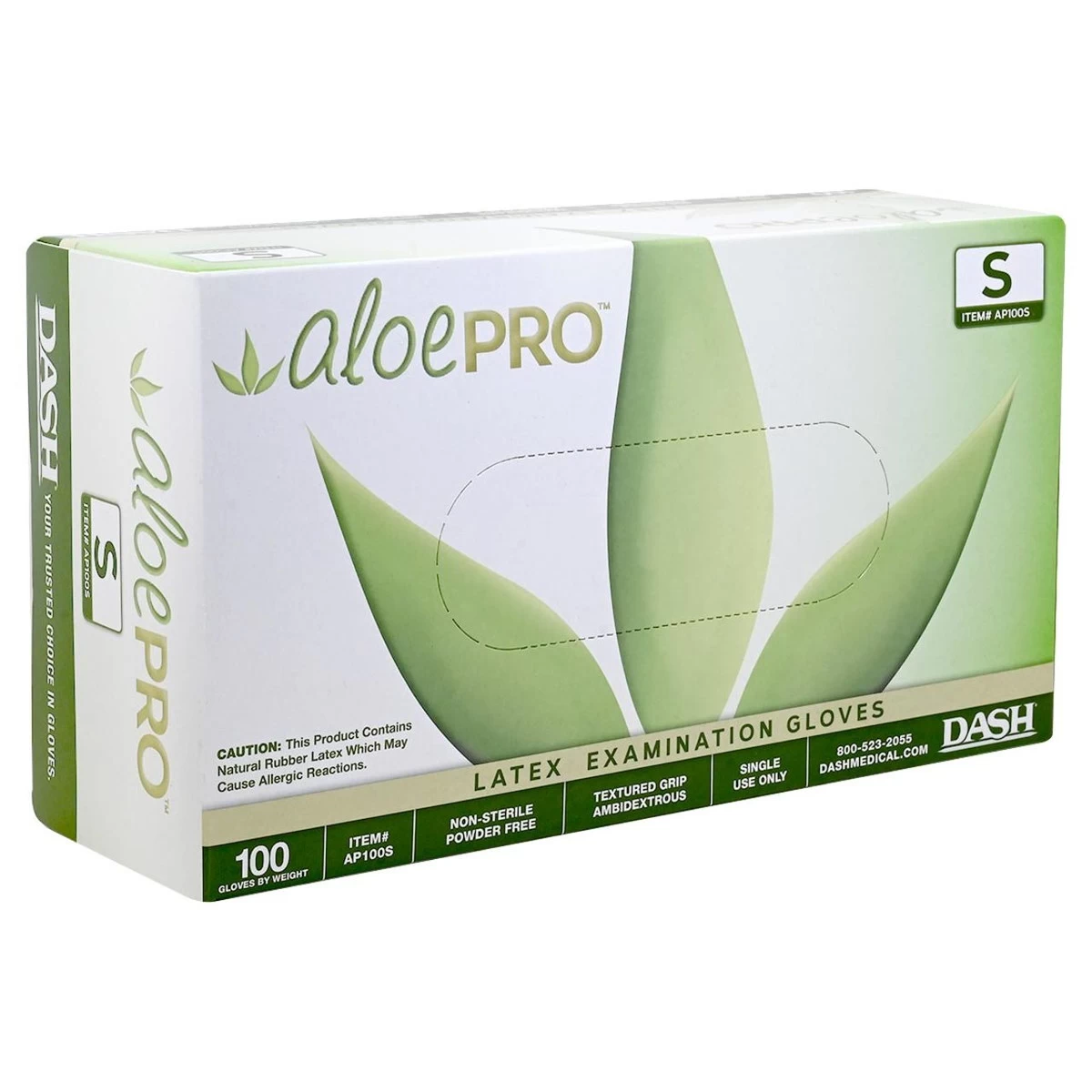 Dash AloePro Latex Exam Gloves - Natural - 5.1 Mil - Box Of 100 5 Dash AloePro Latex Exam Gloves - Natural - 5.1 Mil - Box Of 100 - Image 3