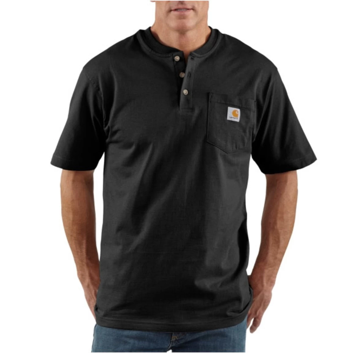 Carhartt Men's Short Sleeve Workwear Henley - K84 6 Carhartt Men's Short Sleeve Workwear Henley - K84 - Image 4