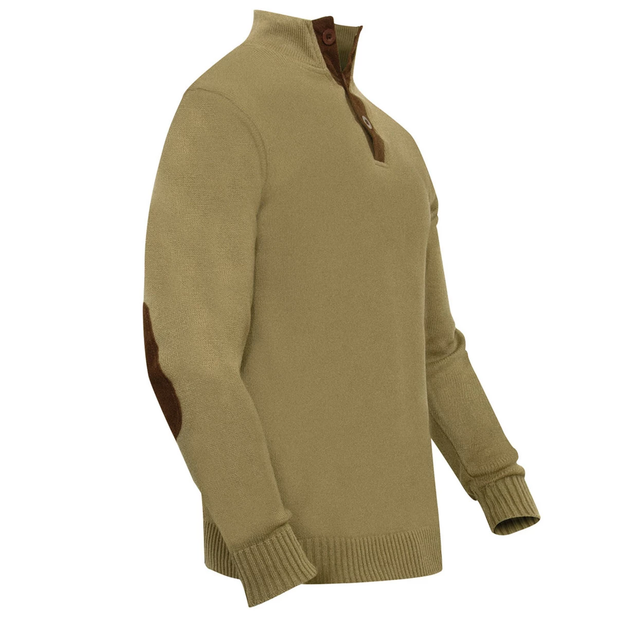 Rothco Sweater With Suede Accents 3-Button 4 Rothco Sweater With Suede Accents 3-Button - Image 2