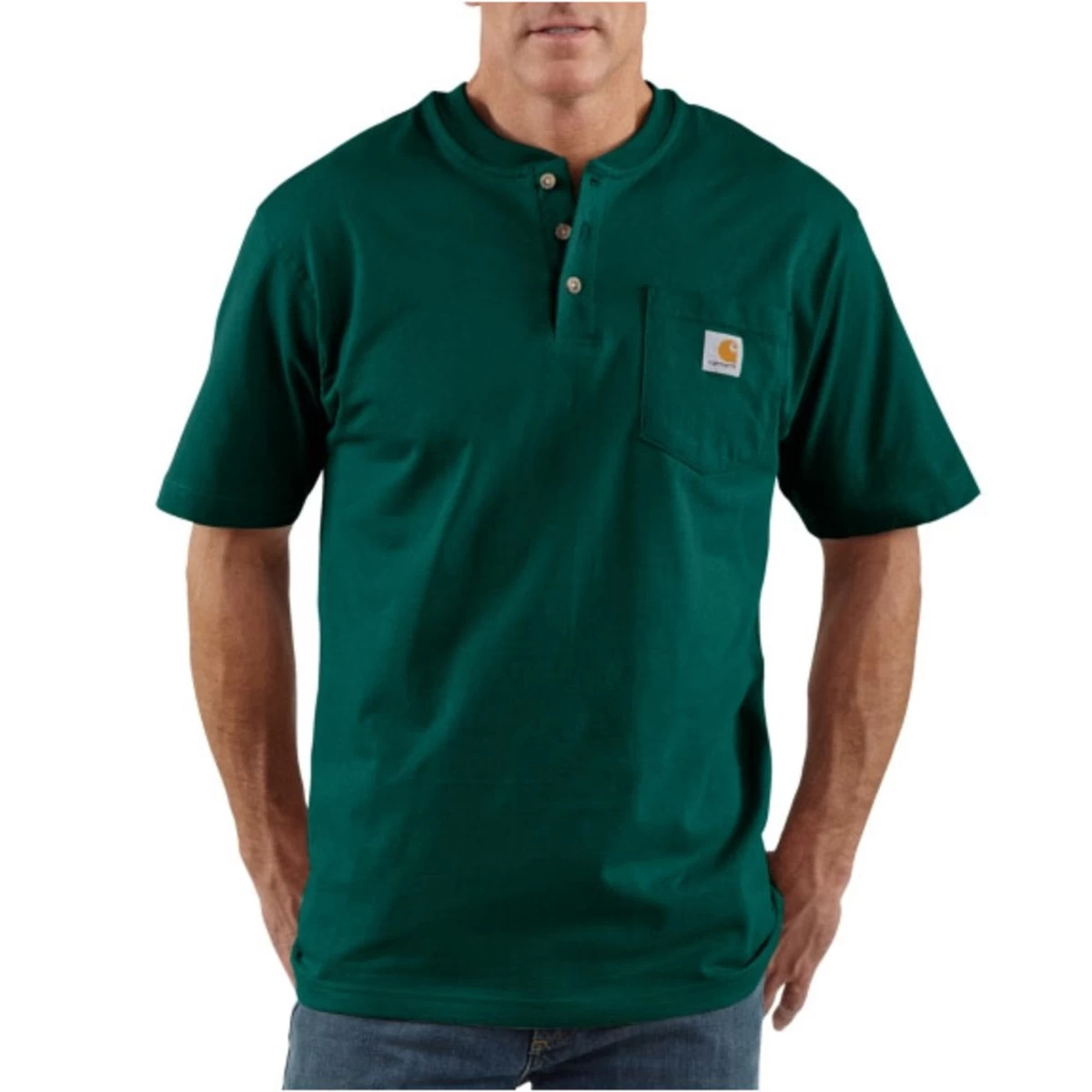 Carhartt Men's Short Sleeve Workwear Henley - K84 7 Carhartt Men's Short Sleeve Workwear Henley - K84 - Image 5