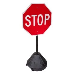 Tip 'N Roll Portable Pole Sidewalk Sign Holder - PP2 -Work Safety Equipment Shop kcrpg7xwccw5xzojr4b4 04840.1699646479