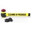Banner Stakes 30' Wall-Mount Retractable Belt With Red Strobe Light, Yellow "Cleaning In Progress" - MH5004L -Work Safety Equipment Shop krnz27dqb1rlabssgtsb 33735.1702987549