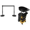 Banner Stakes 75' Barrier System With 1-Tray Cart, 5 Bases, Retractable Belts And Posts; Blank Black - PL4000-BT 1 Banner Stakes 75' Barrier System With 1-Tray Cart, 5 Bases, Retractable Belts And Posts; Blank Black - PL4000-BT -Work Safety Equipment Shop lueui06rsm5t2mqlgpht 22133.1702988400