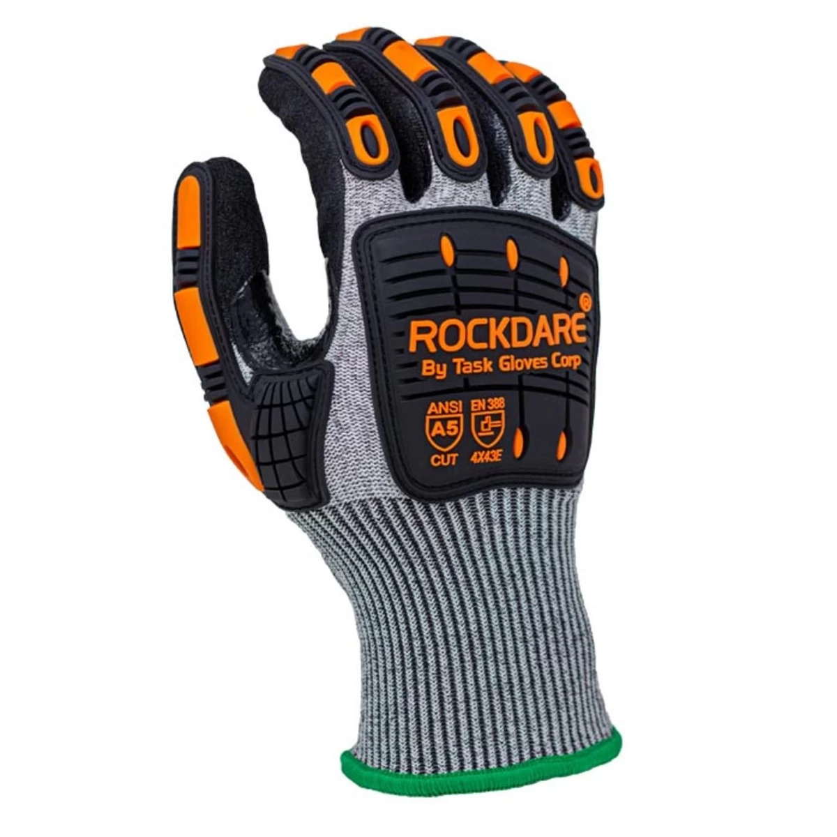 TASK ROCKDARE 13G ANSI A5 Cut Resistant Double Dipped Sandy Nitrile Coated Impact Gloves - RD1019 - Single Pair 3 TASK ROCKDARE 13G ANSI A5 Cut Resistant Double Dipped Sandy Nitrile Coated Impact Gloves - RD1019 - Single Pair