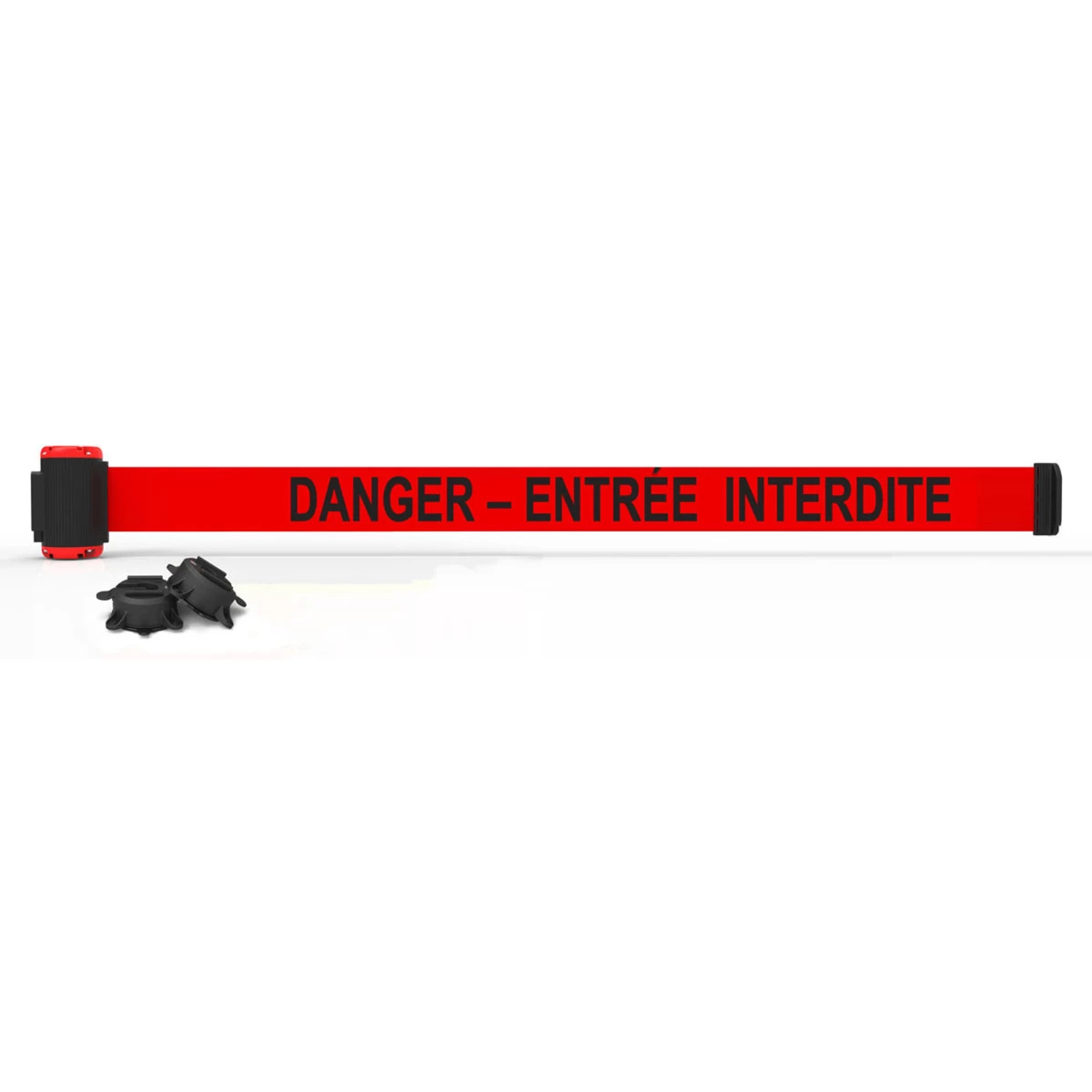 Banner Stakes 7' Wall-Mount Retractable Belt, Red "DANGER – ENTRÉE INTERDITE" - MH7017 3 Banner Stakes 7' Wall-Mount Retractable Belt, Red "DANGER – ENTRÉE INTERDITE" - MH7017