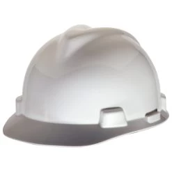 MSA Large V-Gard Cap Style Hard Hat 4-Point Fas-Trac III Suspension