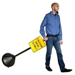 PP2 Tip'n Roll Portable Sign Pole - Black 40" -Work Safety Equipment Shop objbxjxdl6jbk2gnk1yr 87788.1701362370