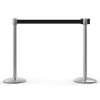 Banner Stakes 14' Retractable Belt Barrier System With Bases, Chrome Posts And Blank Black Belts - AL6208C -Work Safety Equipment Shop otltapk4a3yd2a9f6tnw 33169.1702986999