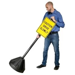 PP2 Tip'n Roll Portable Sign Pole - Black 40" -Work Safety Equipment Shop p6tt3vfvcsgmvzrqsoyb 46683.1701362371