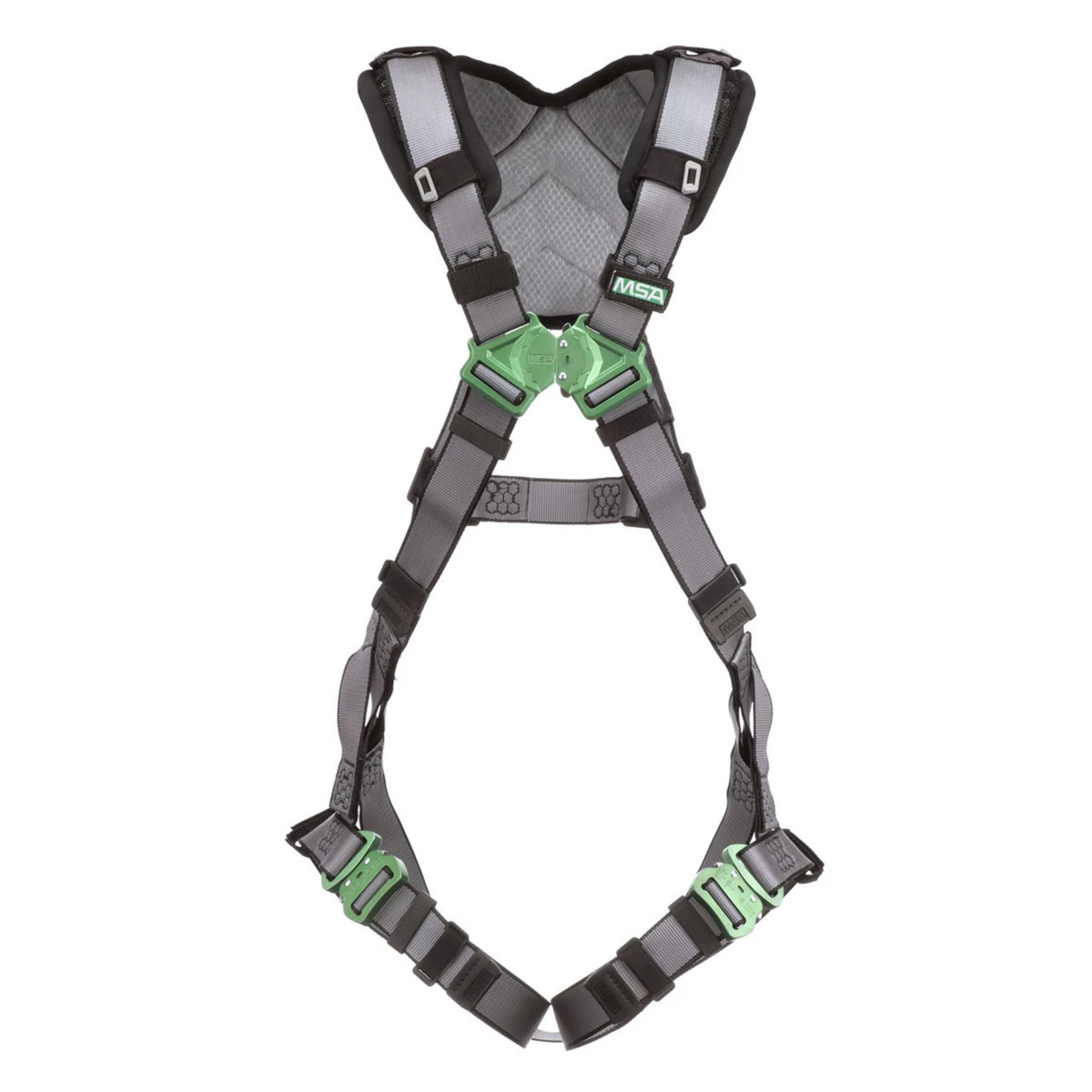 MSA V-FIT Safety Harness With Back D-Ring And Quick Connect Leg Straps 3 MSA V-FIT Safety Harness With Back D-Ring And Quick Connect Leg Straps