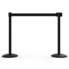 Banner Stakes 14' Retractable Belt Barrier System With Bases, Black Posts And Blank Black Belts - AL6208B -Work Safety Equipment Shop pbjdiplqkxvwoghbkxpx 09469.1702986878