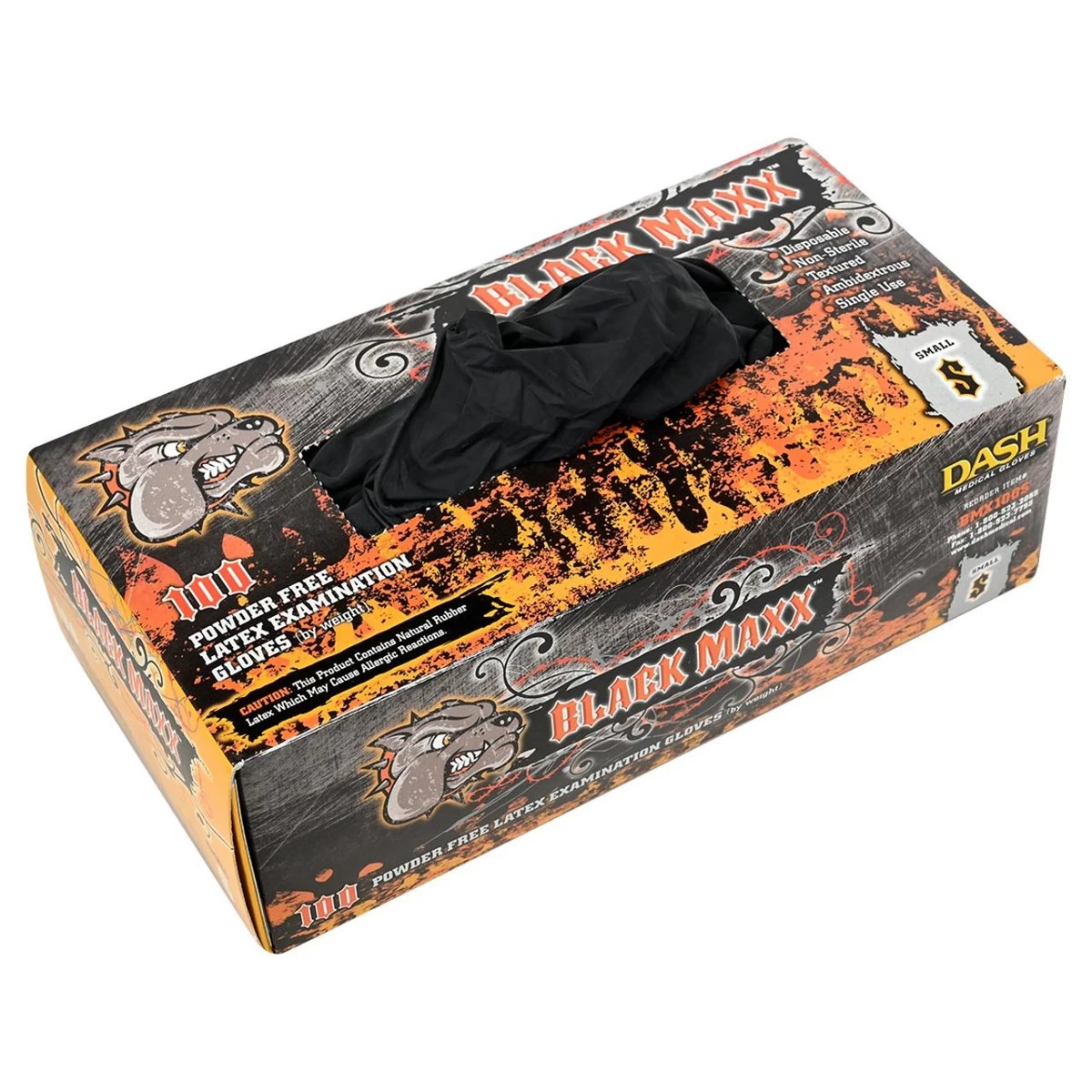 Dash Black Maxx Latex Exam Gloves - Black - 6.6 Mil - Box Of 100 6 Dash Black Maxx Latex Exam Gloves - Black - 6.6 Mil - Box Of 100 - Image 4
