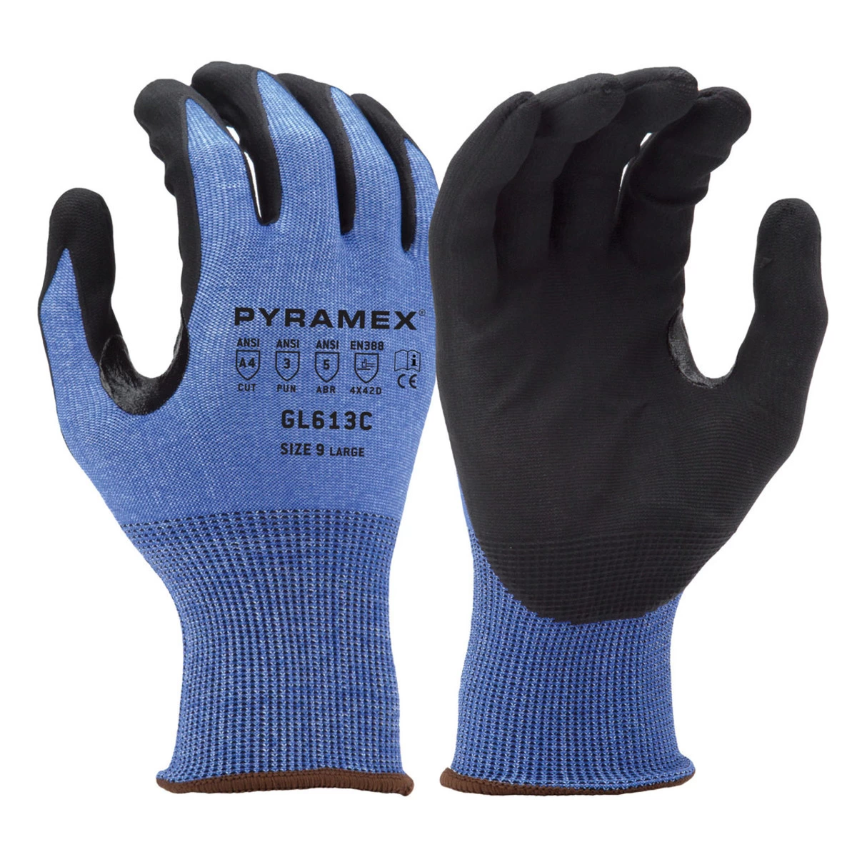 Pyramex Safety GL613C Blue Touchscreen A4 Cut Micro-Foam Nitrile Dipped Gloves - Single Pair 3 Pyramex Safety GL613C Blue Touchscreen A4 Cut Micro-Foam Nitrile Dipped Gloves - Single Pair