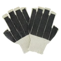 Red Hare Palm Coated Fingerless Work Gloves - Pack Of 12 Pairs