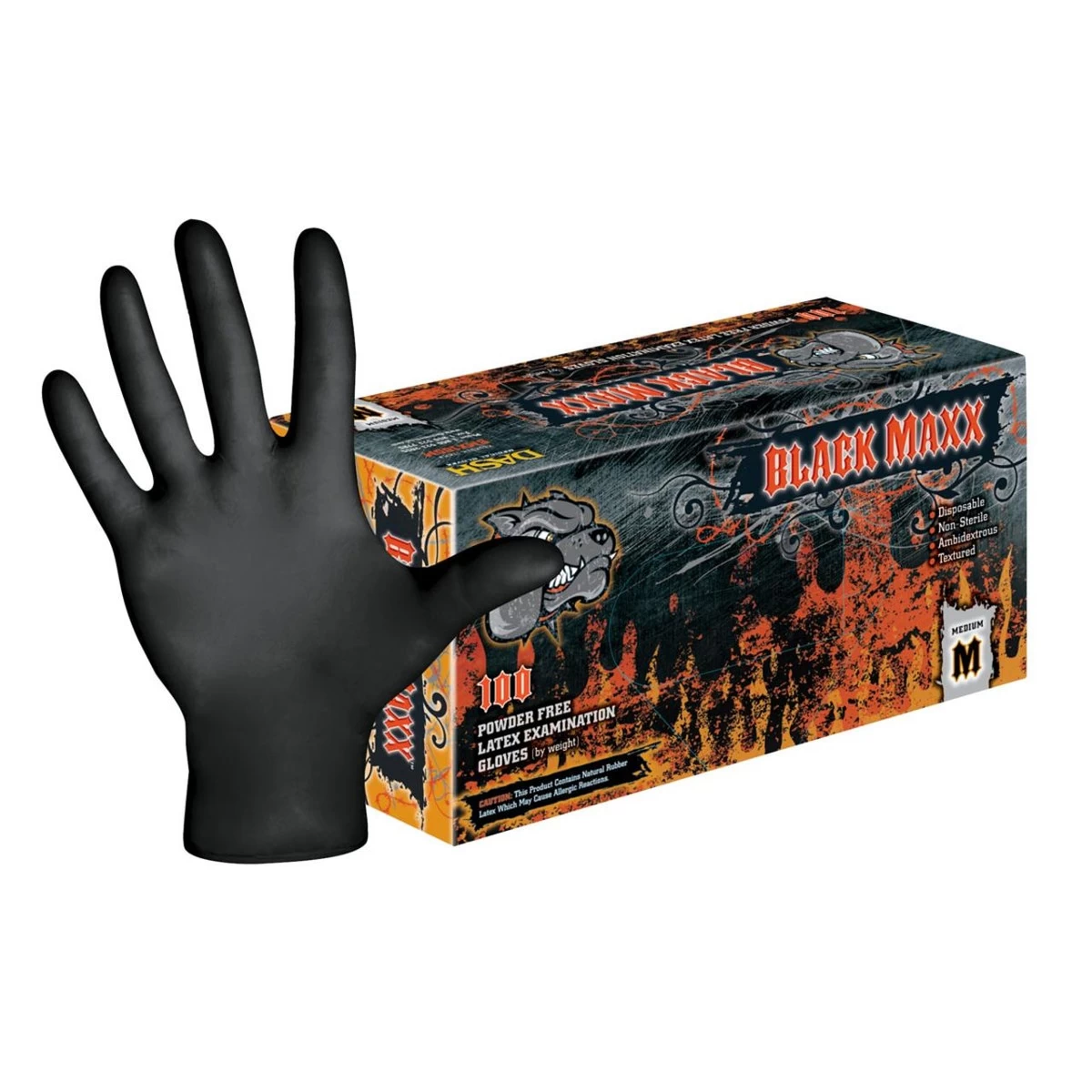 Dash Black Maxx Latex Exam Gloves - Black - 6.6 Mil - Case Of 1000 3 Dash Black Maxx Latex Exam Gloves - Black - 6.6 Mil - Case Of 1000