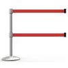 Banner Stakes 7' Dual Retractable Belt Barrier Set With Base, Matte Post And Blank Red Belt - AL6107M-D -Work Safety Equipment Shop rrvnamomfigpuenixvsu 04023.1702985445