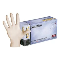 Dash MicroPro Latex Exam Gloves - Natural - 5.5 Mil - Case Of 1000