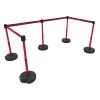 Banner Stakes 60' Barrier System With 5 Bases, Post, Stakes, And 4 Retractable Belts; Red "Danger-Keep Out" - PL4594 -Work Safety Equipment Shop ryet0qxf69mxxl3x5nli 91997.1703000614
