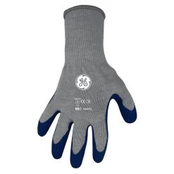 General Electric GG209 Gray Crinkle Rubber Dipped Gloves - Single Pair