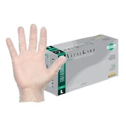 Dash VitalGard Vinyl Exam Gloves - Clear - 3.9 Mil - Case Of 1000