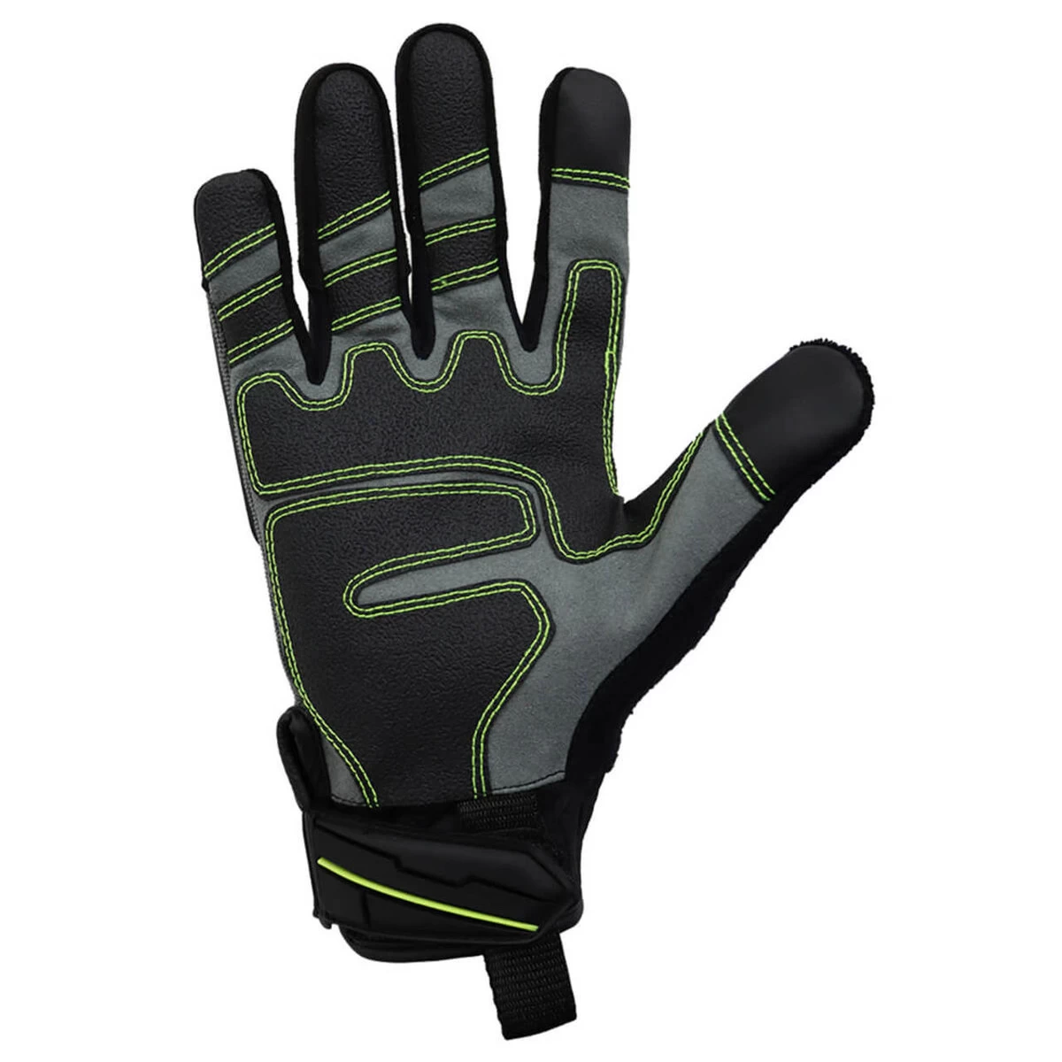 General Electric High-Vis Impact Resistant Mechanics Gloves - Black/Green - GG417 - Single Pair 4 General Electric High-Vis Impact Resistant Mechanics Gloves - Black/Green - GG417 - Single Pair - Image 2