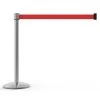 Banner Stakes 7' Retractable Belt Barrier Set With Base, Chrome Post And Blank Red Belt - AL6107C -Work Safety Equipment Shop ugnqtmhtwppyt71nnygr 49909.1702985384