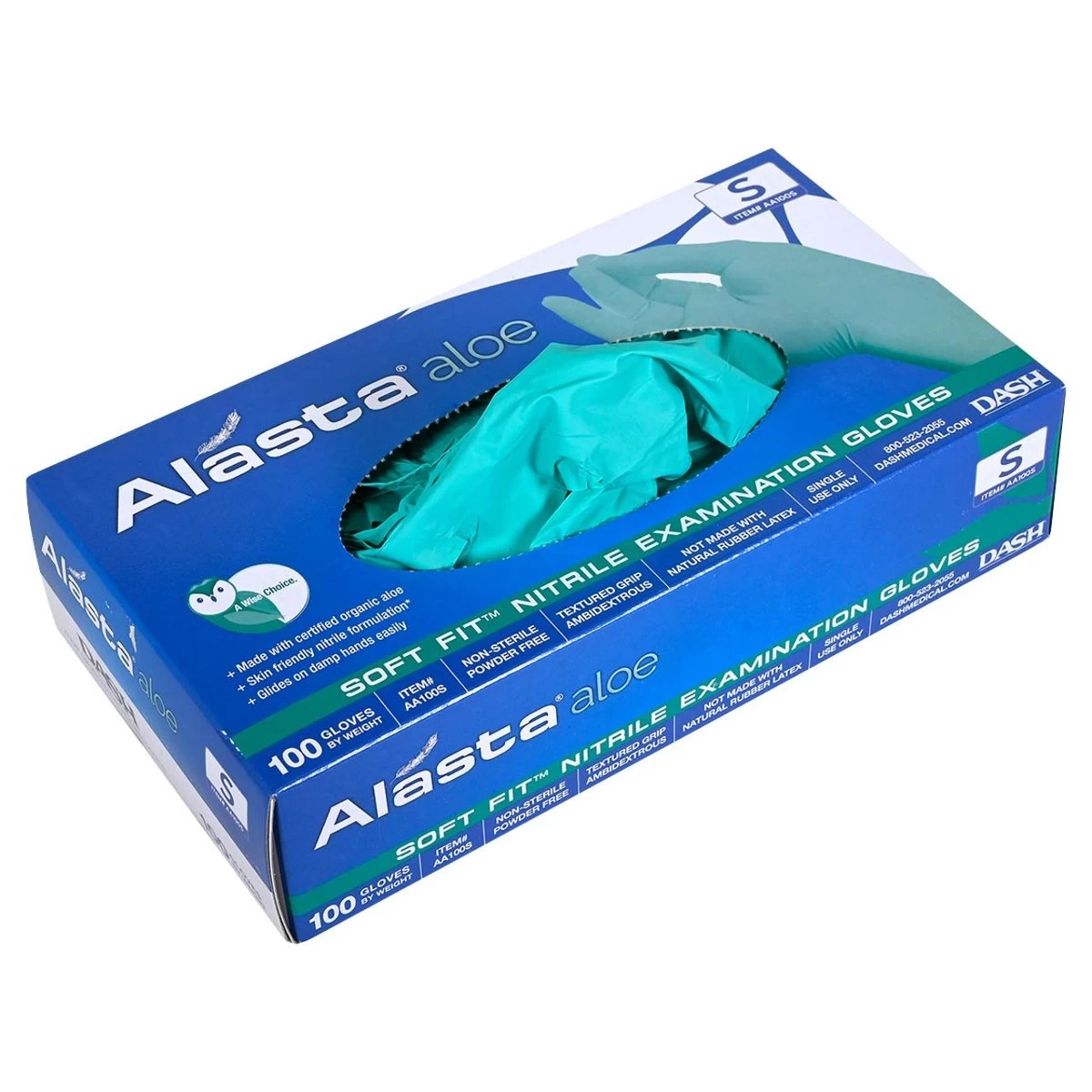 Dash Alasta Aloe Nitrile Exam Gloves, Chemo Tested - Green - 3.9 Mil - Box Of 100 6 Dash Alasta Aloe Nitrile Exam Gloves, Chemo Tested - Green - 3.9 Mil - Box Of 100 - Image 4