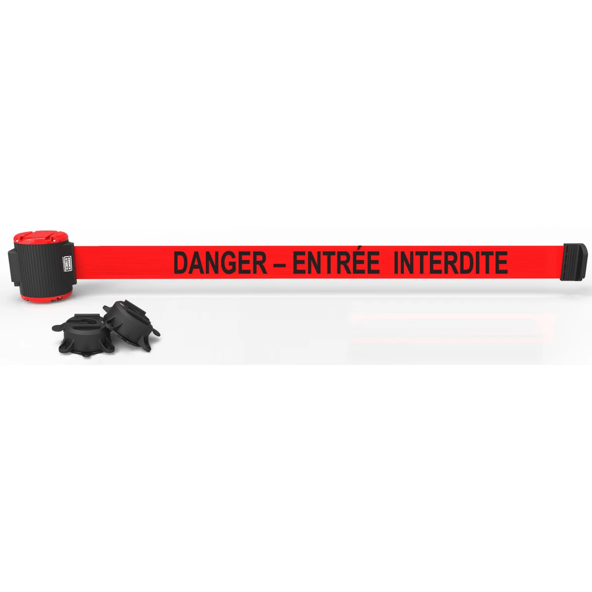 Banner Stakes 30' Wall-Mount Retractable Belt, Red "DANGER – ENTRÉE INTERDITE" - MH5017 3 Banner Stakes 30' Wall-Mount Retractable Belt, Red "DANGER – ENTRÉE INTERDITE" - MH5017