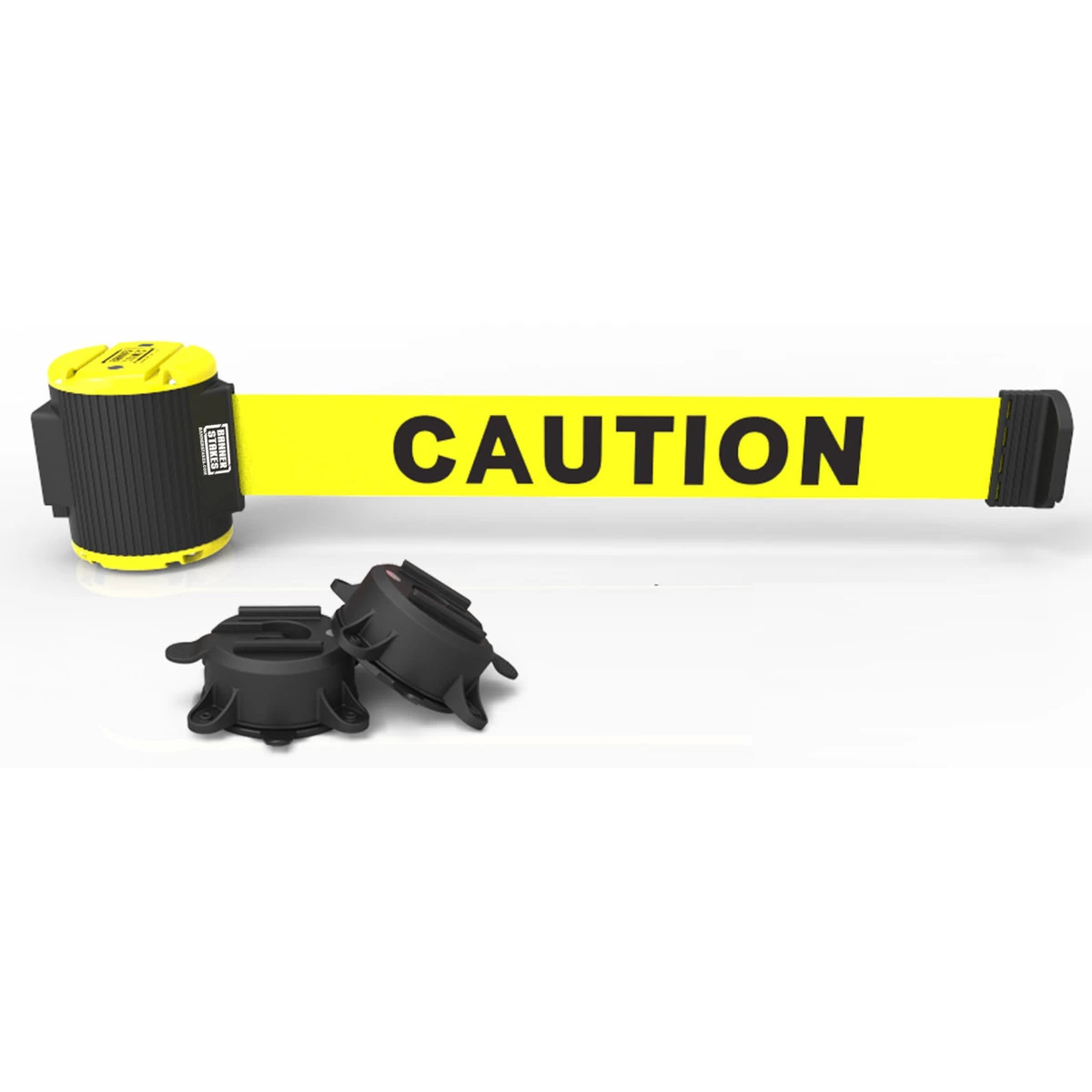 Banner Stakes 30' Wall-Mount Retractable Belt, Yellow "Caution" - MH5001 3 Banner Stakes 30' Wall-Mount Retractable Belt, Yellow "Caution" - MH5001